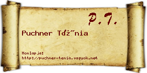 Puchner Ténia névjegykártya